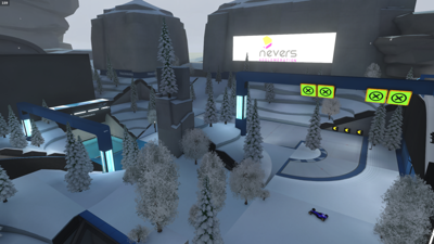 Circuit personnalisé enneigé